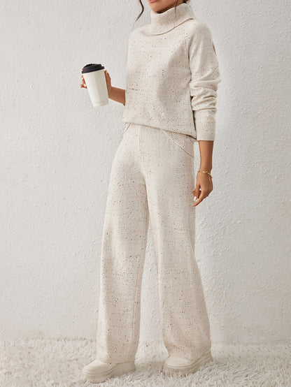 Cozy Speckled Knit Loungewear Set