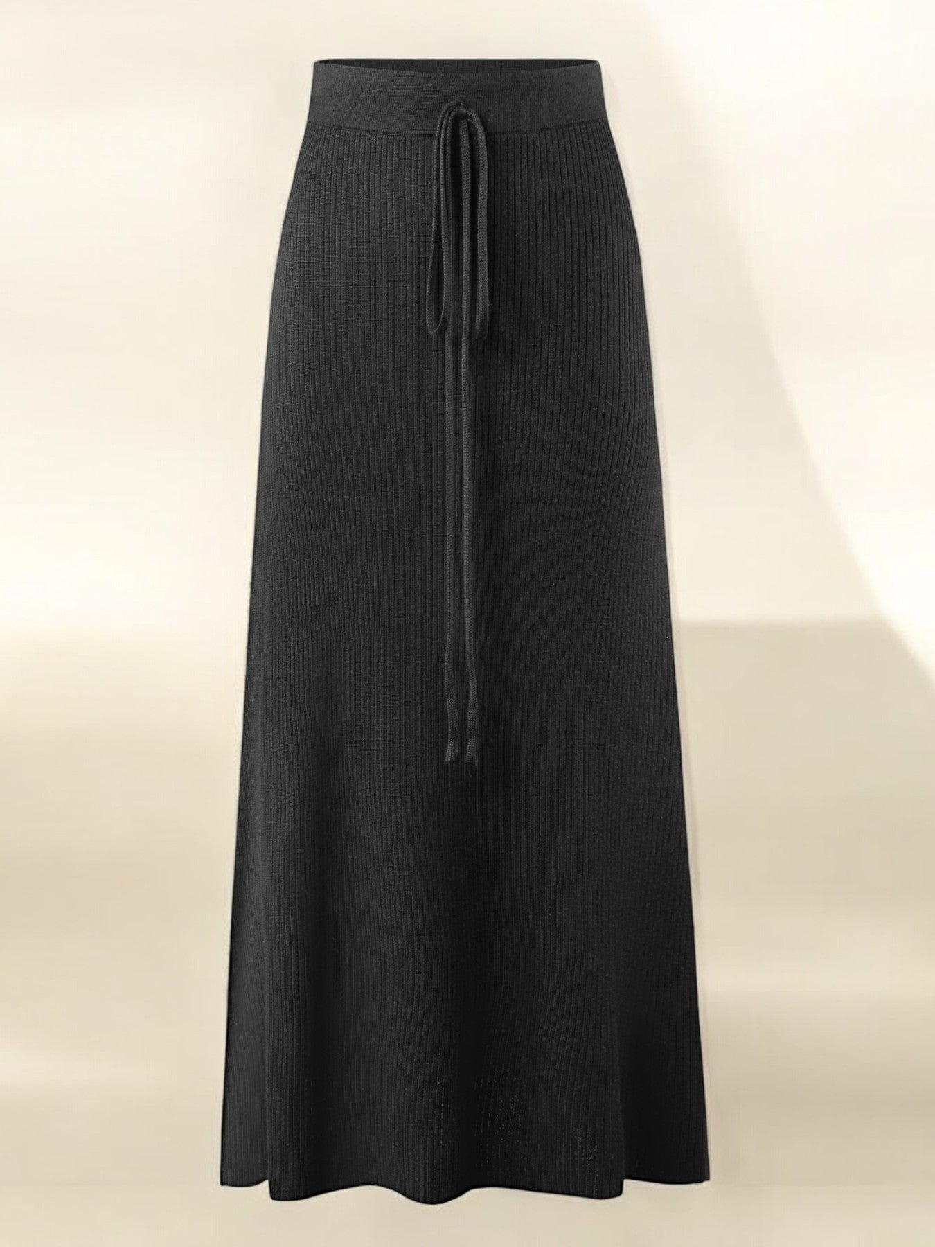 Ribbed Knit Maxi Skirt - Timeless Elegance