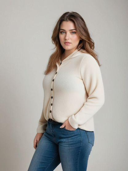 Soft Buttoned Cardigan