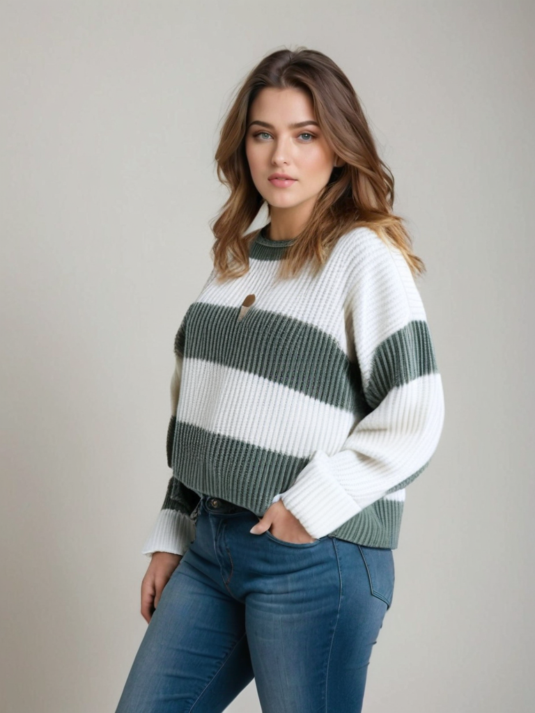 Bold Striped Knit Sweater