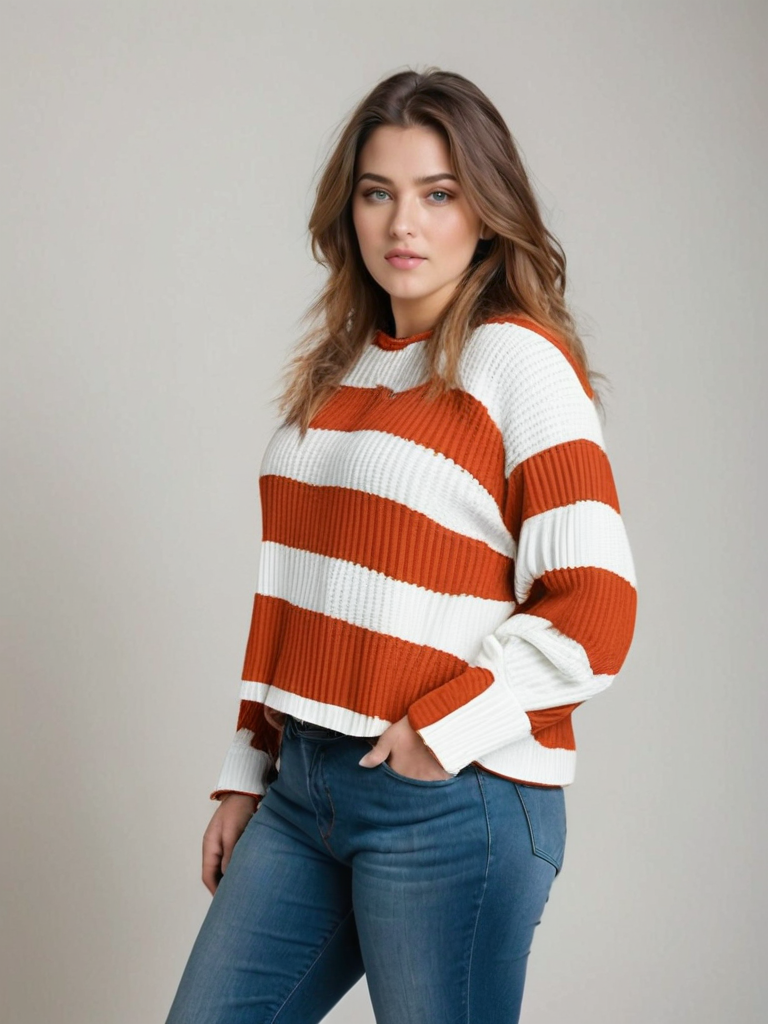 Bold Striped Knit Sweater