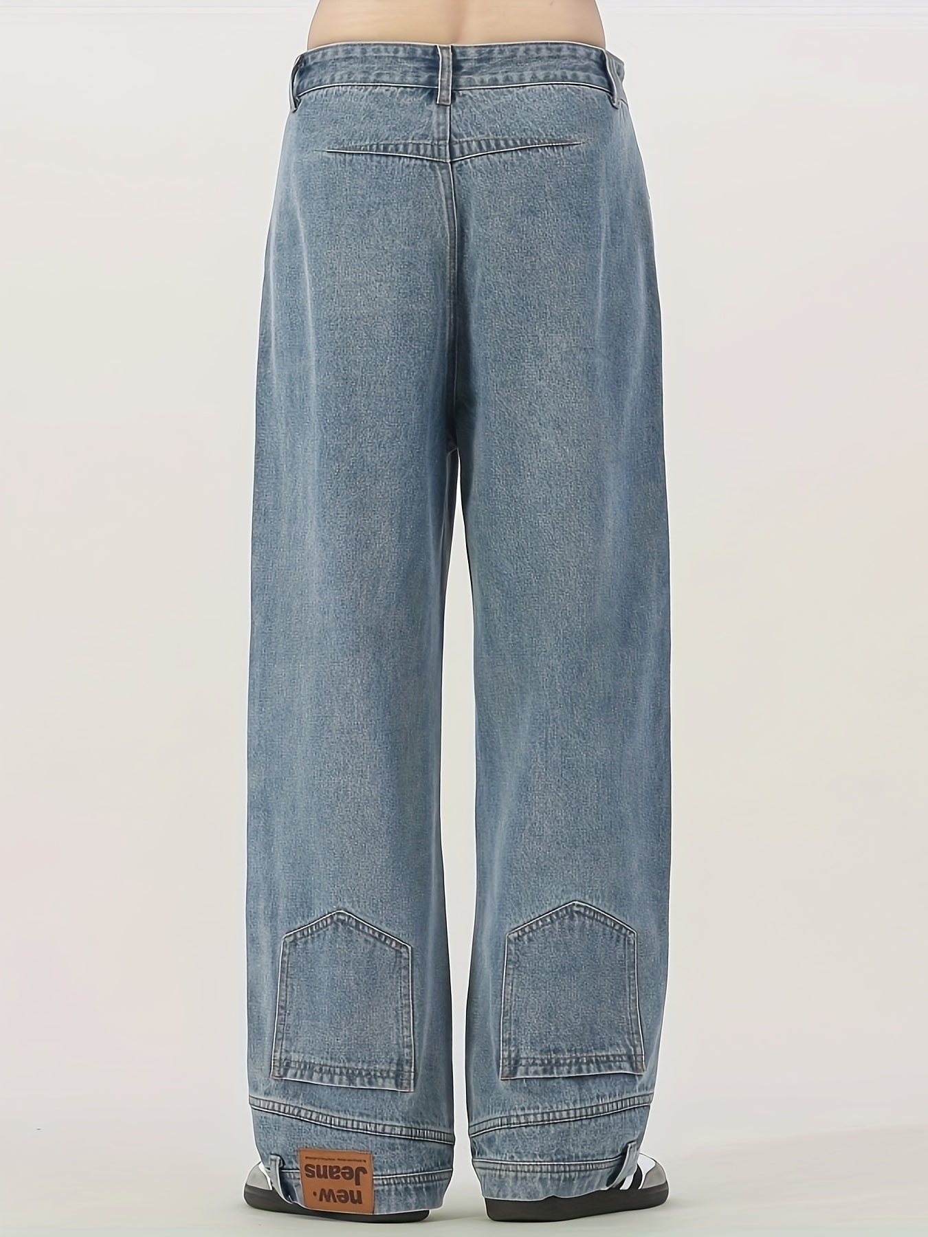 Wide-Leg Retro Denim Jeans