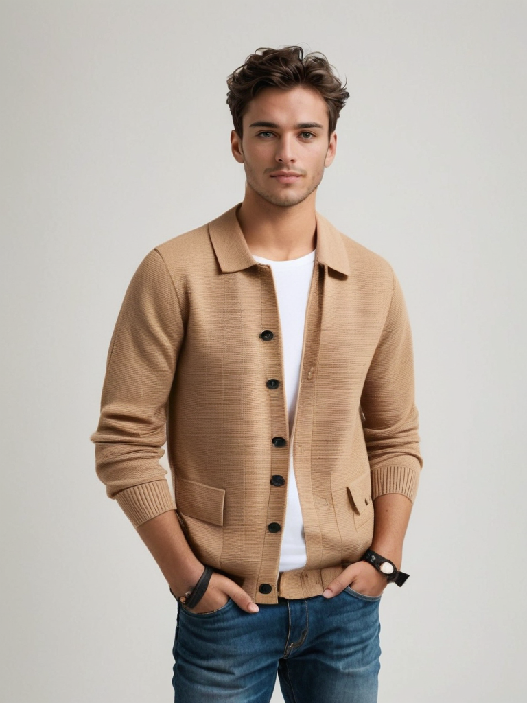 GIANCARLO FABRIZIO TURN DOWN COLLAR JACKET