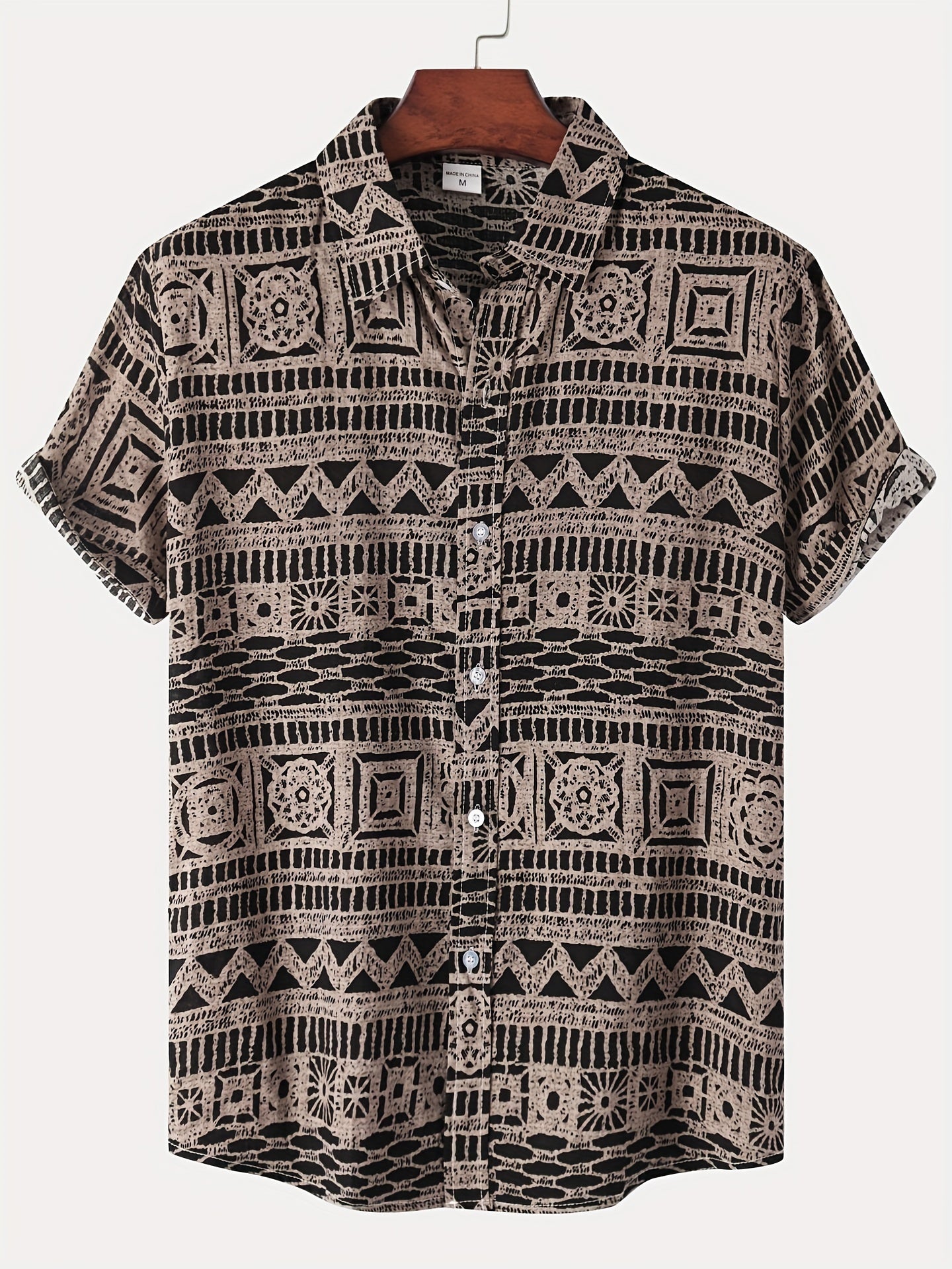 Bold Red Tribal Print Shirt