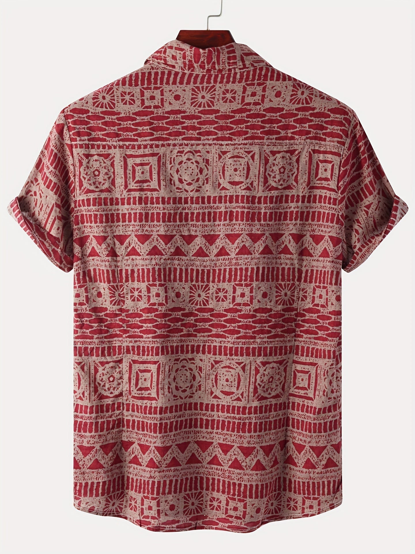 Bold Red Tribal Print Shirt