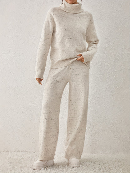 Cozy Speckled Knit Loungewear Set