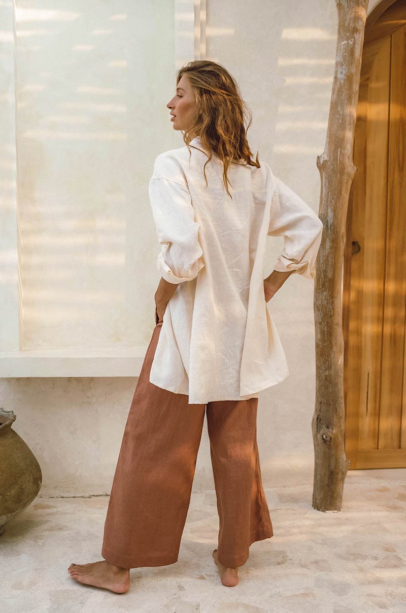 SUMMER Shirt Dress - coconut linen