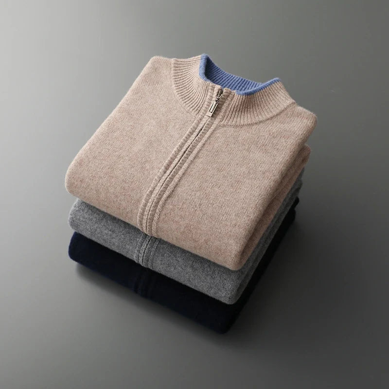 CashmereJacket: Luxurious Riku Cashmere Zip Jacket