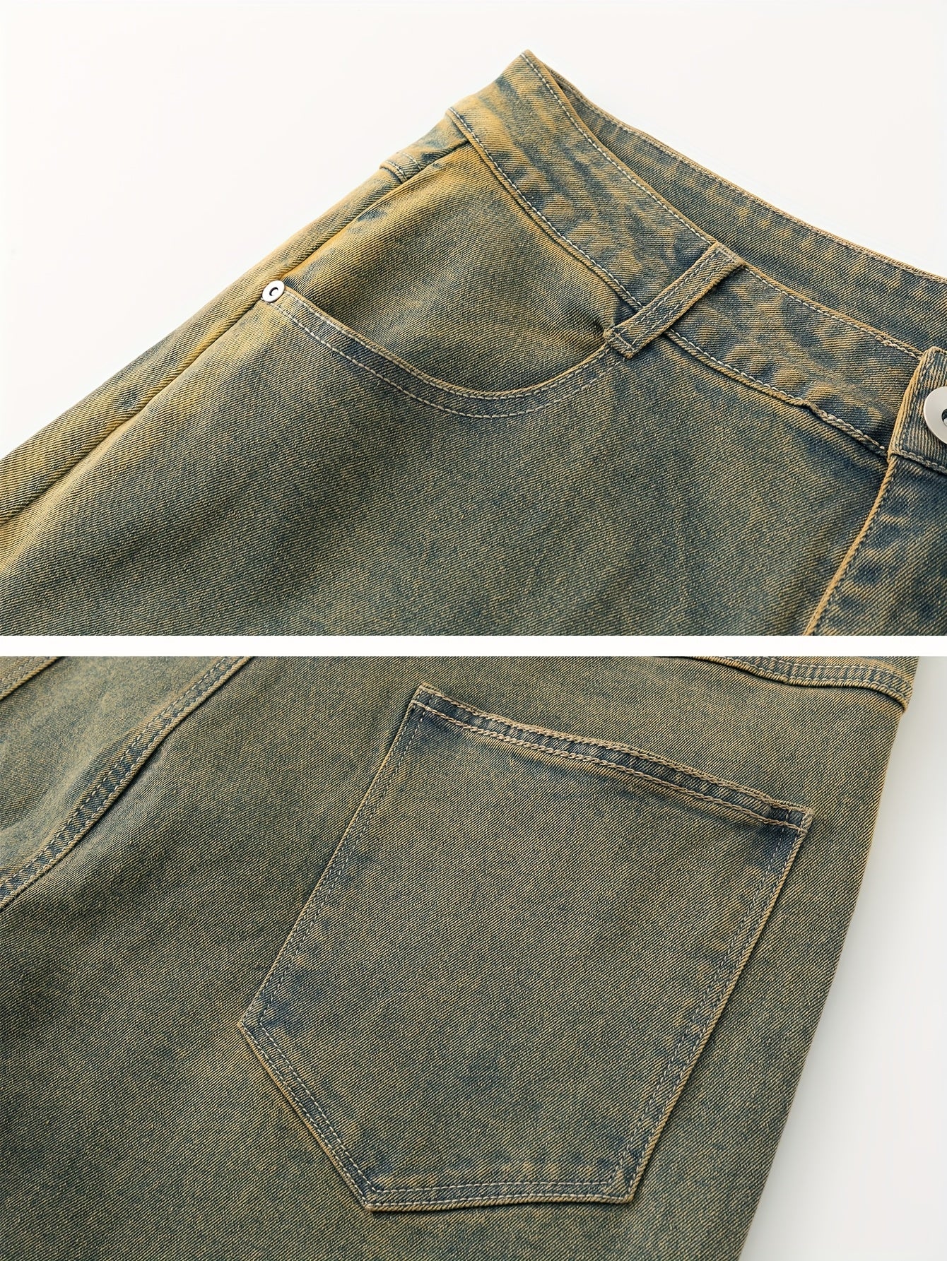 All-Season Yellow Clay Denim Pants