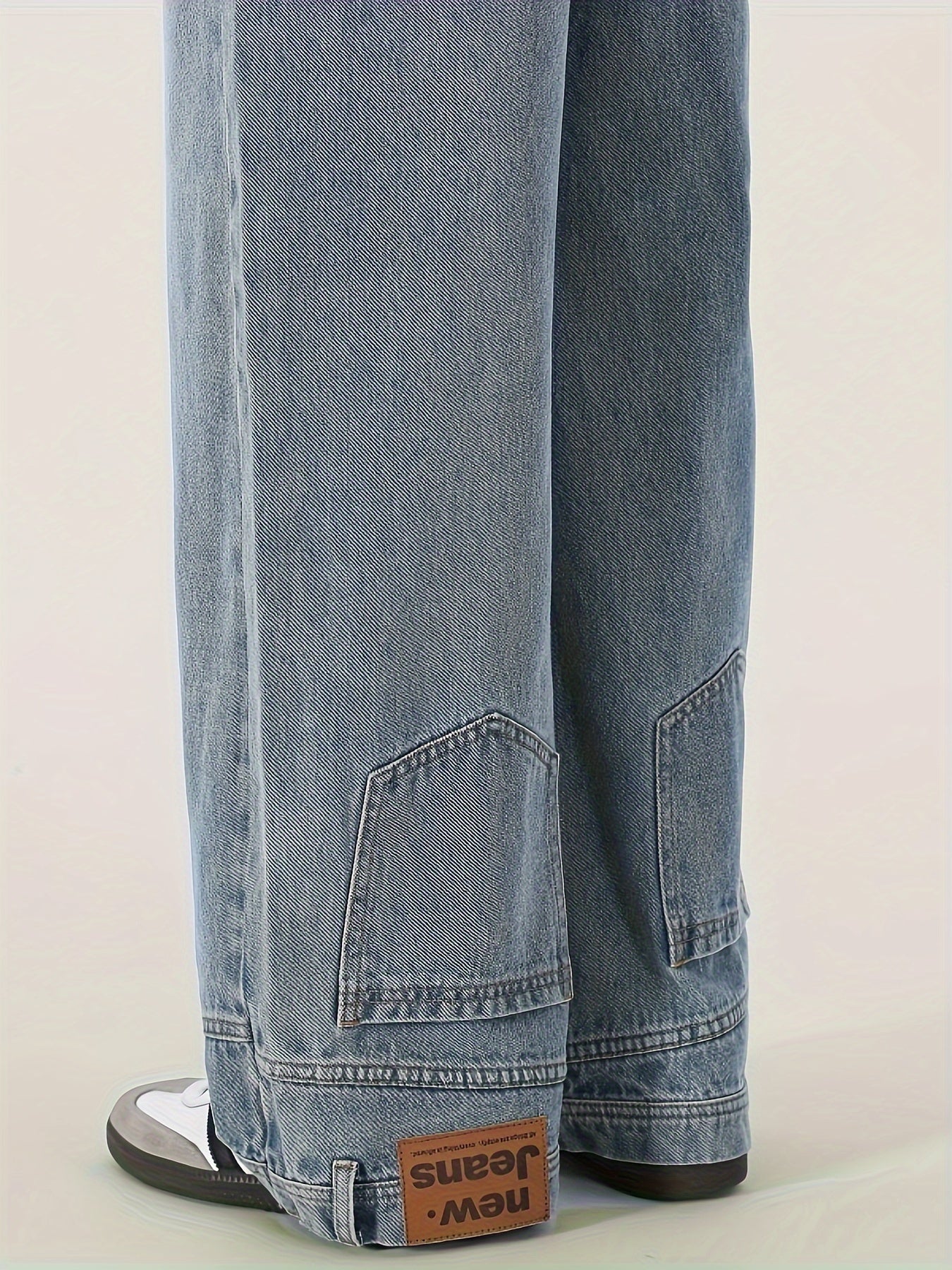 Wide-Leg Retro Denim Jeans