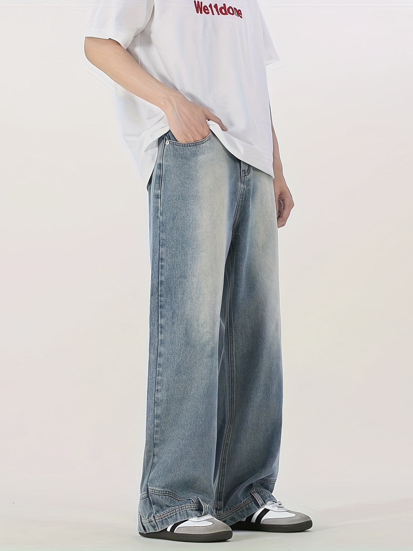 Wide-Leg Retro Denim Jeans