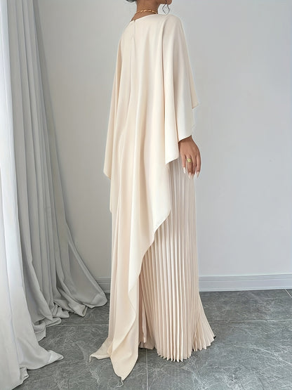 Enchanted Pleated Cape Dress