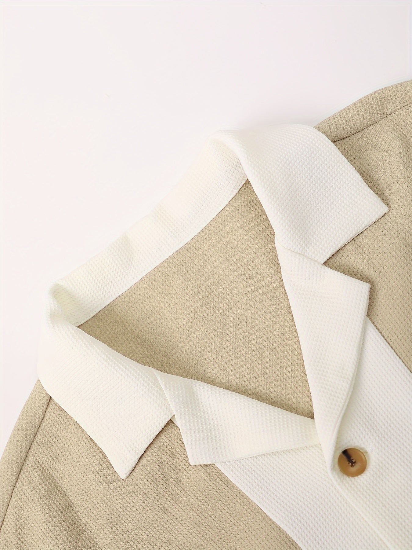 Two-Tone Button-Up Shirt